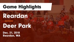 Reardan  vs Deer Park  Game Highlights - Dec. 21, 2018