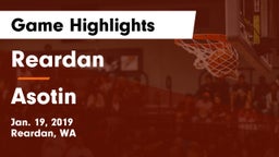 Reardan  vs Asotin  Game Highlights - Jan. 19, 2019