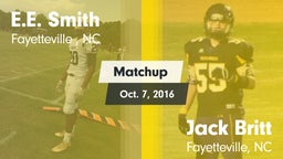 Matchup: E.E. Smith High vs. Jack Britt  2016