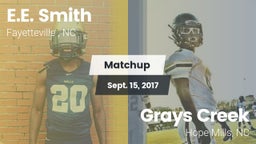 Matchup: E.E. Smith High vs. Grays Creek  2017
