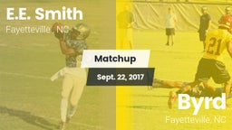 Matchup: E.E. Smith High vs. Byrd  2017