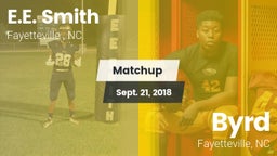 Matchup: E.E. Smith High vs. Byrd  2018