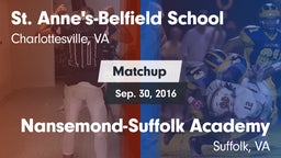 Matchup: St. Anne's-Belfield  vs. Nansemond-Suffolk Academy  2016