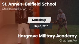 Matchup: St. Anne's-Belfield  vs. Hargrave Military Academy  2017