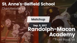Matchup: St. Anne's-Belfield  vs. Randolph-Macon Academy  2017