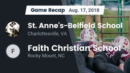 Recap: St. Anne's-Belfield School vs. Faith Christian School 2018