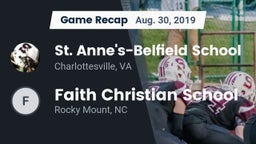 Recap: St. Anne's-Belfield School vs. Faith Christian School 2019