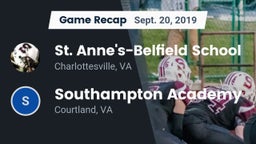 Recap: St. Anne's-Belfield School vs. Southampton Academy  2019