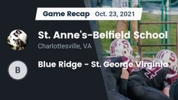 Recap: St. Anne's-Belfield School vs. Blue Ridge - St. George Virginia 2021