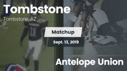 Matchup: Tombstone High vs. Antelope Union 2019