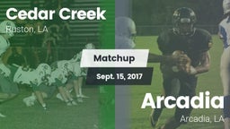 Matchup: Cedar Creek High vs. Arcadia  2017