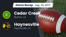 Recap: Cedar Creek  vs. Haynesville  2017