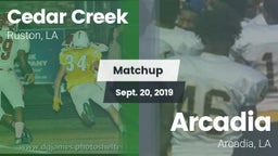 Matchup: Cedar Creek High vs. Arcadia  2019