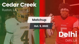 Matchup: Cedar Creek High vs. Delhi  2020