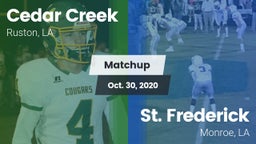 Matchup: Cedar Creek High vs. St. Frederick  2020