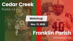 Matchup: Cedar Creek High vs. Franklin Parish  2020