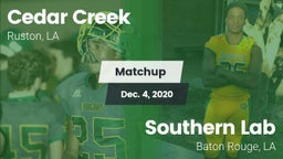 Matchup: Cedar Creek High vs. Southern Lab  2020