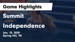 Summit  vs Independence  Game Highlights - Jan. 10, 2020