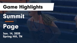 Summit  vs Page  Game Highlights - Jan. 14, 2020