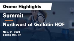 Summit  vs Northwest at Gallatin HOF Game Highlights - Nov. 21, 2020