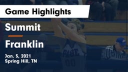 Summit  vs Franklin  Game Highlights - Jan. 5, 2021