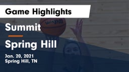 Summit  vs Spring Hill  Game Highlights - Jan. 20, 2021
