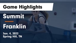 Summit  vs Franklin  Game Highlights - Jan. 4, 2022