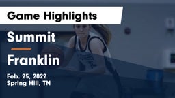 Summit  vs Franklin  Game Highlights - Feb. 25, 2022