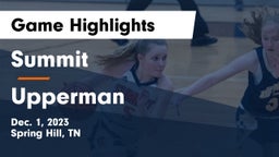 Summit  vs Upperman  Game Highlights - Dec. 1, 2023
