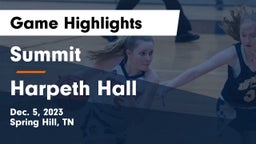 Summit  vs Harpeth Hall  Game Highlights - Dec. 5, 2023