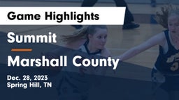 Summit  vs Marshall County  Game Highlights - Dec. 28, 2023