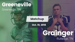 Matchup: Greeneville High vs. Grainger  2018