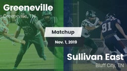 Matchup: Greeneville High vs. Sullivan East  2019