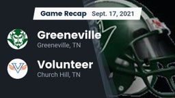 Recap: Greeneville  vs. Volunteer  2021