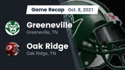 Recap: Greeneville  vs. Oak Ridge  2021