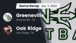 Recap: Greeneville  vs. Oak Ridge  2022