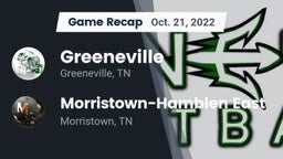 Recap: Greeneville  vs. Morristown-Hamblen East  2022