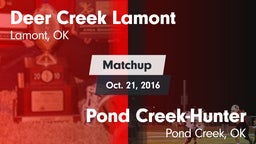 Matchup: Deer Creek Lamont vs. Pond Creek-Hunter  2016