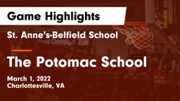 St. Anne's-Belfield School vs The Potomac School Game Highlights - March 1, 2022