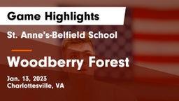 St. Anne's-Belfield School vs Woodberry Forest  Game Highlights - Jan. 13, 2023