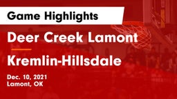 Deer Creek Lamont  vs Kremlin-Hillsdale  Game Highlights - Dec. 10, 2021