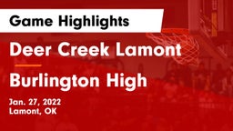 Deer Creek Lamont  vs Burlington High Game Highlights - Jan. 27, 2022