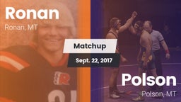 Matchup: Ronan  vs. Polson  2017