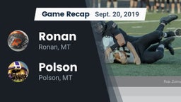 Recap: Ronan  vs. Polson  2019