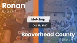 Matchup: Ronan  vs. Beaverhead County  2020