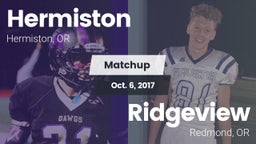Matchup: Hermiston High vs. Ridgeview  2017