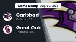 Recap: Carlsbad  vs. Great Oak  2021
