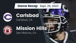 Recap: Carlsbad  vs. Mission Hills  2023
