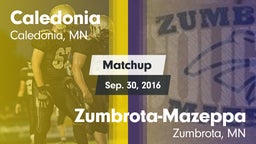 Matchup: Caledonia High vs. Zumbrota-Mazeppa  2016