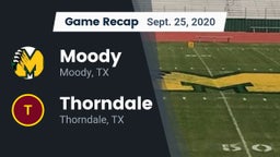 Recap: Moody  vs. Thorndale  2020